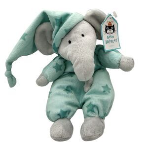 Rare retired Jellycat plush — original Starry Nights Elephant in teal with tags.